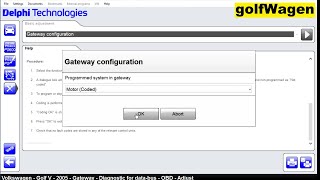 Delphi DS150E CAN Gateway coding VW Golf 5 [upl. by Selin542]