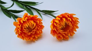 How To Make Helichrysum Bracteatum Paper Flower  Paper Flower  Góc nhỏ Handmade [upl. by Darline]