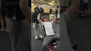 25kg shoulder press final set gym fitness workout [upl. by Lananna]