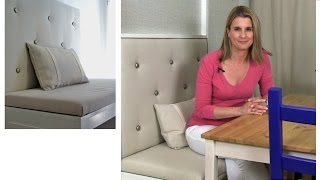 How to build an upholstered panel for a banquette [upl. by Llerdnam]