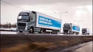 Volvo Trucks  Explaining the advantages with platooning [upl. by Lacefield]