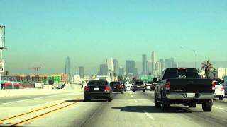 Northbound I110 Harbor Freeway in Los Angeles CA [upl. by Tarrsus827]