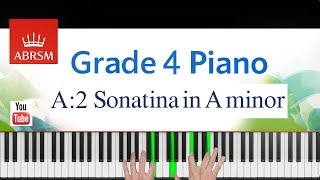 ABRSM 20192020 Grade 4 A2 piece Benda  Sonatina in A minor Piano [upl. by Rukna228]