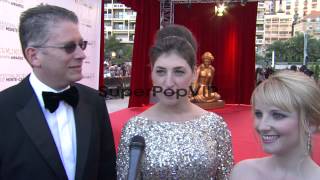 INTERVIEW Mayim Bialik and Melissa Rauch on attending th [upl. by Laverna30]