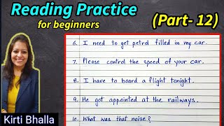 Reading Practice for Beginners Part12Sentence Reading with sounds  ielts Practice for beginners [upl. by Malonis]