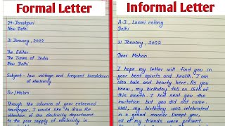 Letter writing  How to write letter Formal Letter and Informal Letter in english [upl. by Robbi]