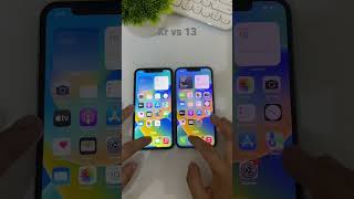 Iphone xr vs Iphone 13  Speed Test shorts [upl. by Kcirdnekel]