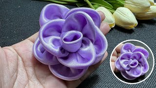 How to make fabric flowers  Make fabric roses [upl. by Notgnimer]