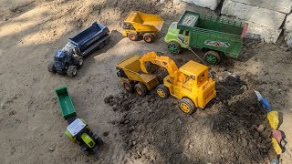 Toy Video  Soil Loading Tractor Trolley Truck Dumper  Bridge Complete Work  JCB Work [upl. by Leid347]