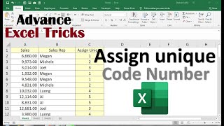 how to create unique code in excel  create unique id for each row [upl. by Magna]