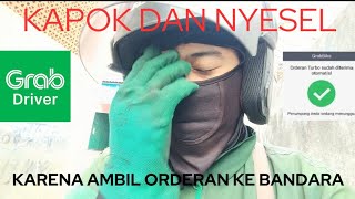 Kapok dan Menyesal ambil orderan Grab Bike ke Bandara karena hal ini  Vlog OnBid Grab Jakarta [upl. by Teahan]