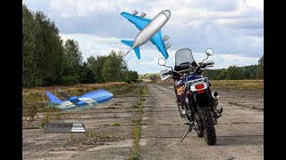 LOST AIRPORT WITH THE WARHORSE  XRV750 Honda Africa Twin 750 RD07  Airport Run Offroad Uphill [upl. by Eliason]