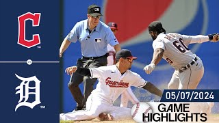 Cleveland Guardians Vs Detroit Tigers Game Highlights 05072024  MLB Highlight 2024 [upl. by Domenic]