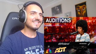 9YearOld MusicJourneyy Sings Original Song quotParadisequot  Auditions  AGT 2024 Reaction [upl. by Alaecim159]