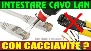 INCREDIBILE Crimpare connettore RJ45 con un cacciavite tecnica senza pinza T Channel [upl. by Notnirb380]