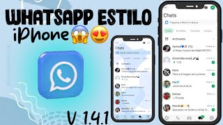 ✅ WhatsApp estilo iPhone 😱 Nueva actualización V 141 Con generador de temas😍✨👌 [upl. by Zandt]