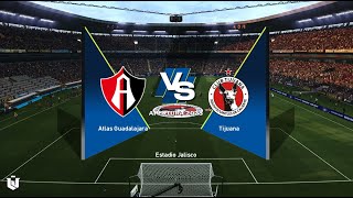 Atlas vs Tijuana ● Liga Mx 2024 ● Gameplay Pes 2021 [upl. by Nivrad]