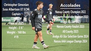 Christopher Simonian ECNL Highlights 24 [upl. by Ecyar]