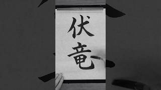 『伏竜』隠れて世の中に知られていない大人物のこと。calligraphy art shorts kanji 書道 [upl. by Ahrens917]