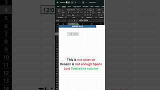 Is  an Error in Excel shortvideo [upl. by Jamnes340]