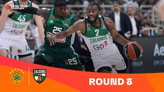 Panathinaikos AthensZalgiris Kaunas  Round 8 Highlights  202324 Turkish Airlines EuroLeague [upl. by Halilad]