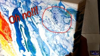 Acrylic Pouring  How to Remove Silicone or Dimethicone from a Dried Pour [upl. by Maxama]