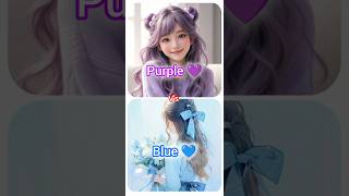 Purple 💜 Vs blue 💙 chooseyouroutfit makeupideas choose makeuptrends youtubeshorts blackpink [upl. by Bobine760]