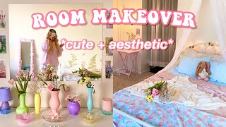 EXTREME ROOM MAKEOVER  TRANSFORMATION aesthetic [upl. by Dawna]