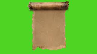 Old Paper Scroll Green Screen crazydesigner [upl. by Levison]