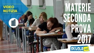 Materie seconda prova maturità 2017 [upl. by Wesa]