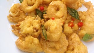 咸蛋酥炸Sotong花枝 The Best Crispy Fried Squid with Salted Egg Yolks Recipe [upl. by Ferrick]