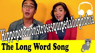 The Long Word Song Hippopotomonstrosesquipedaliophobia  Family Sing Along  Muffin Songs [upl. by Ayaros]