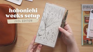 how im using my hobonichi weeks ✸ 2024 planner setup [upl. by Hutner821]