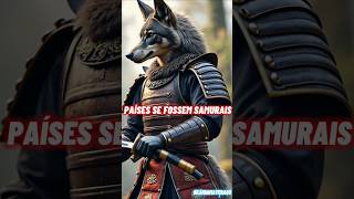 PAÍSES SE FOSSEM SAMURAIS samurai whatif midjourney shorts warriors countries [upl. by Janel]