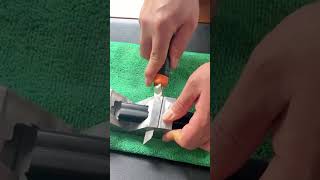 Window sealing tape bevel cutting process [upl. by Nodle]