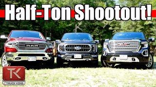 Ford F150 vs Ram 1500 vs GMC Sierra  Finding the BEST HalfTon Pickup on Sale Today [upl. by Mychal18]