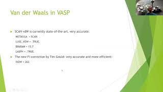 Advanced topics in VASP [upl. by Nnagem]