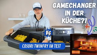 Neue COSORI TwinFry Heißluftfritteuse Test ✅ Der beste OfenErsatz Praxistest mit Ninja Flexdrawer [upl. by Amikahs928]