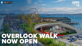 Seattles Overlook Walk connecting Pike Place Market to Waterfront now open [upl. by Suryc]