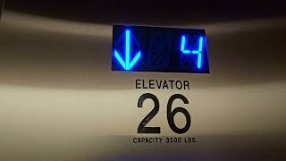 Mar 2024 Modded 1988 Fujitec Traction Parking Elevator 26  1201 3rd Avenue  Seattle WA [upl. by Anitnegra]