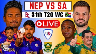 🔴Live NEP vs SA Live Match  Nepal VS South Africa  T20 WC 2024 LIVE  Nepal live [upl. by Lucita]