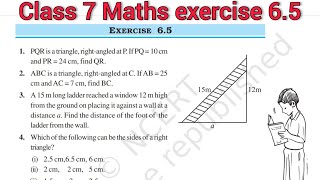 Class 7th maths l Exercise 65 Q1 to Q5 l NCERT solutions I Chapter 6 l Triangle and its properties [upl. by Ahsennod]