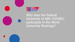 THE World University Rankings The Federal University of ABC [upl. by Akeemahs735]