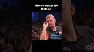 Mike De Decker hits 150 checkout shorts trending darts trending viralvideo youtubeshorts [upl. by Ieppet]