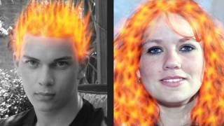 Tutorial Photoshop CS3  Flaming hair [upl. by Enrobialc]