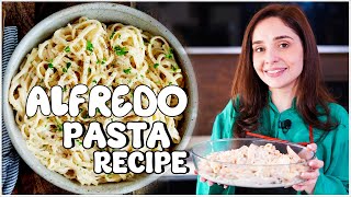 Homemade Alfredo Pasta Recipe  Juggun Kazim [upl. by Loram]