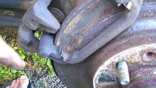 Mazda 6 rear driver brake caliper fix [upl. by Mervin]