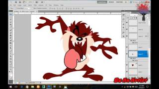 Tasmanian Devil Cartoon character Work in Photoshop By Pen Tool  Be An Artist [upl. by Aligna]