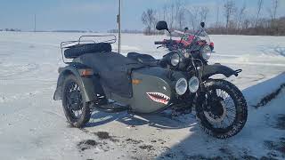 2012 Ural Gear Up Sidecar Motorcycle Playing in Snow [upl. by Amuh]