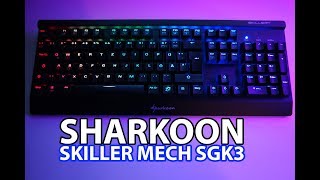 SHARKOON SKILLER MECH SGK3  COOLE MECHANISCHE TASTATUR KURZampKNACKIG [upl. by Anaes51]